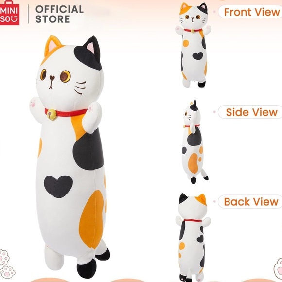 MINISO Long Cat Plush Pillow Kitten Body Pillow Soft Throw Sleeping Pillow (002) - Picture 4 of 4
